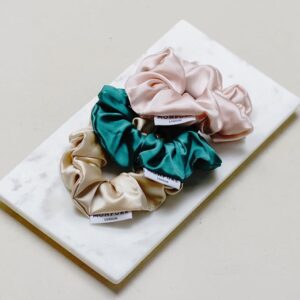 Silk Scrunchie Trio